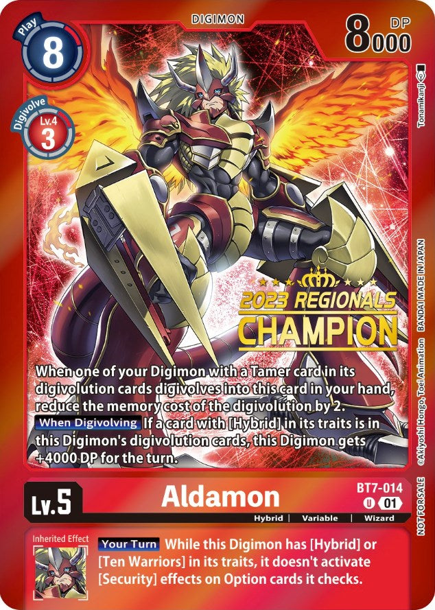 Aldamon [BT7-014] (2023 Regionals Champion) [Next Adventure Promos] | Mindsight Gaming