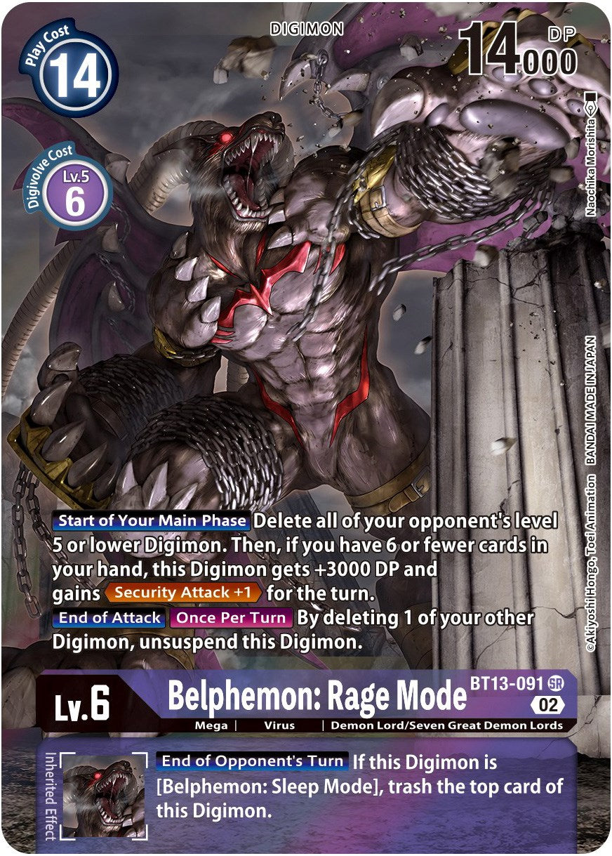 Belphemon: Rage Mode [BT13-091] (Alternate Art) [Versus Royal Knights Booster] | Mindsight Gaming