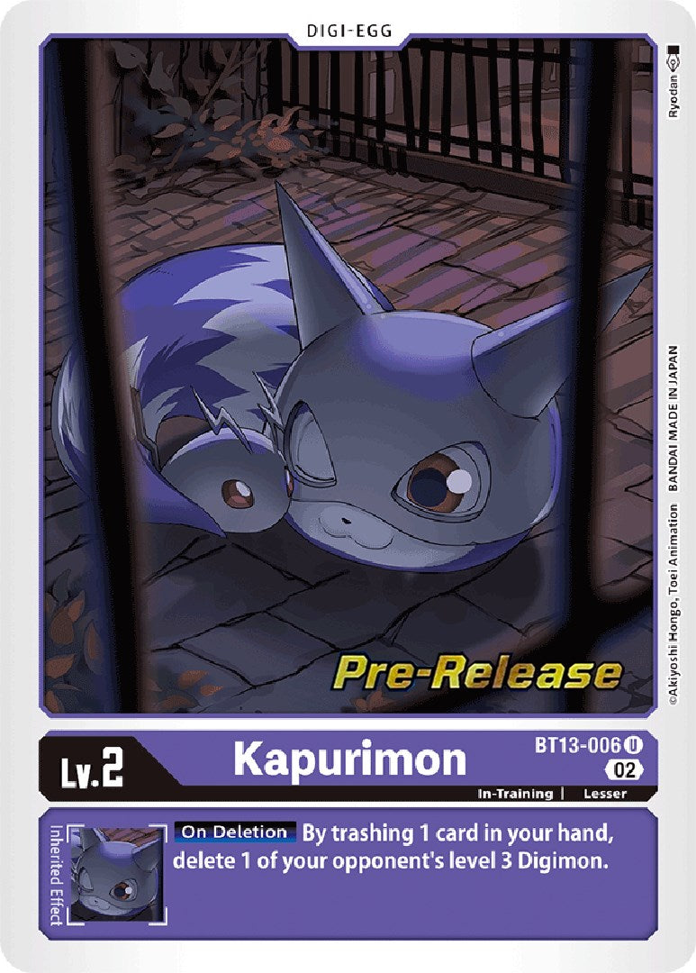 Kapurimon [BT13-006] [Versus Royal Knight Booster Pre-Release Cards] | Mindsight Gaming