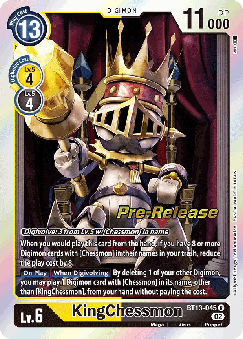 KingChessmon [BT13-045] [Versus Royal Knight Booster Pre-Release Cards] | Mindsight Gaming