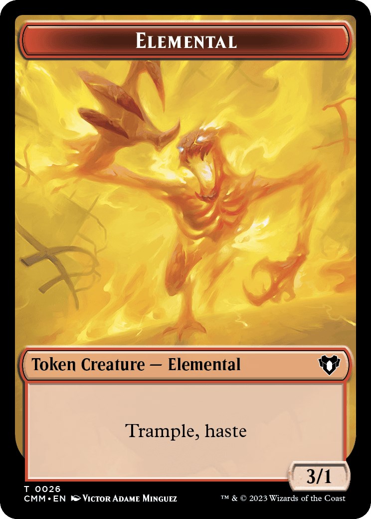 Elemental (0026) // Construct (0041) Double-Sided Token [Commander Masters Tokens] | Mindsight Gaming
