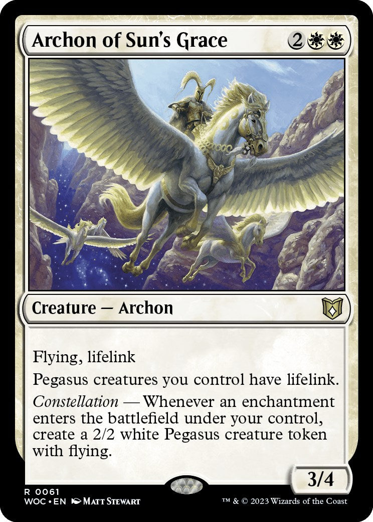 Archon of Sun's Grace [Wilds of Eldraine Commander] | Mindsight Gaming