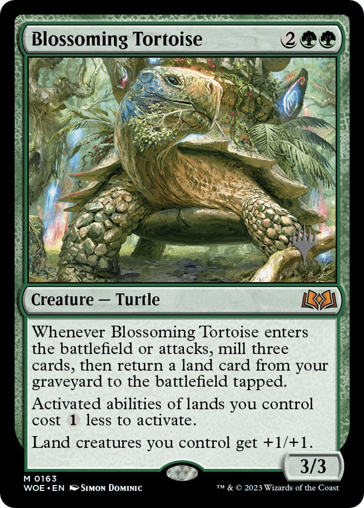 Blossoming Tortoise (Promo Pack) [Wilds of Eldraine Promos] | Mindsight Gaming
