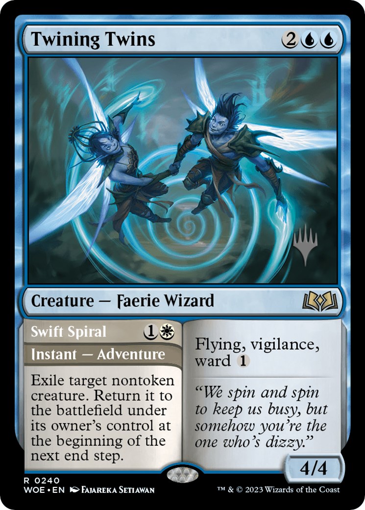 Twining Twins // Swift Spiral (Promo Pack) [Wilds of Eldraine Promos] | Mindsight Gaming