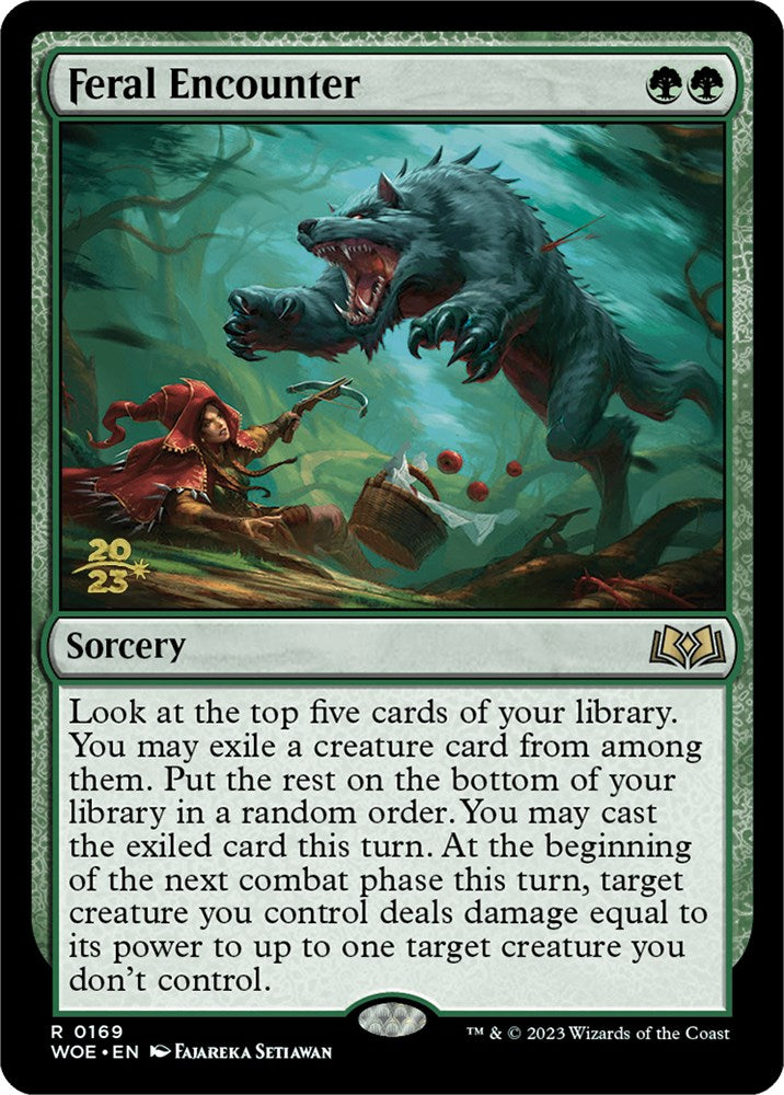 Feral Encounter [Wilds of Eldraine Prerelease Promos] | Mindsight Gaming