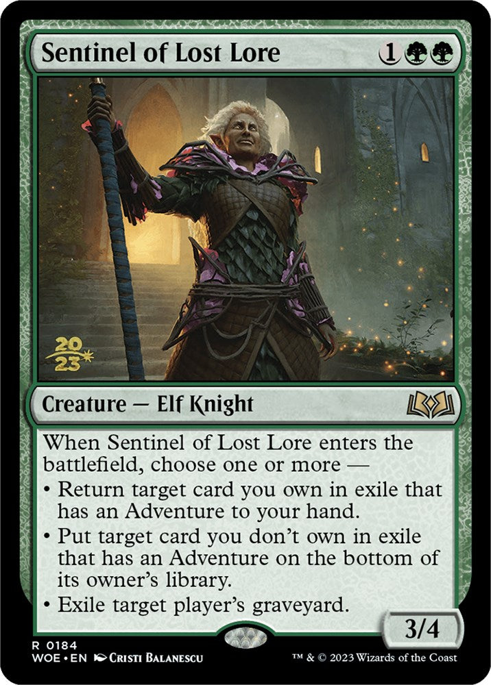 Sentinel of Lost Lore [Wilds of Eldraine Prerelease Promos] | Mindsight Gaming