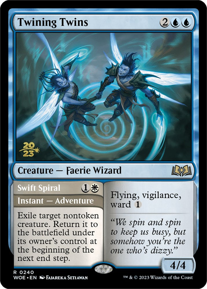 Twining Twins // Swift Spiral [Wilds of Eldraine Prerelease Promos] | Mindsight Gaming