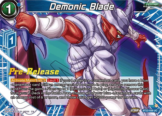 Demonic Blade (BT22-036) [Critical Blow Prerelease Promos] | Mindsight Gaming