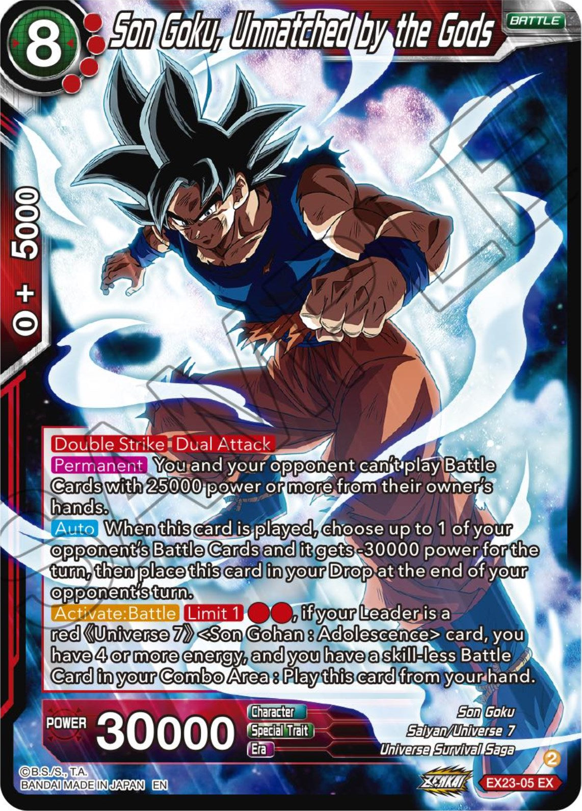 Son Goku, Unmatched by the Gods (EX23-05) [Premium Anniversary Box 2023] | Mindsight Gaming
