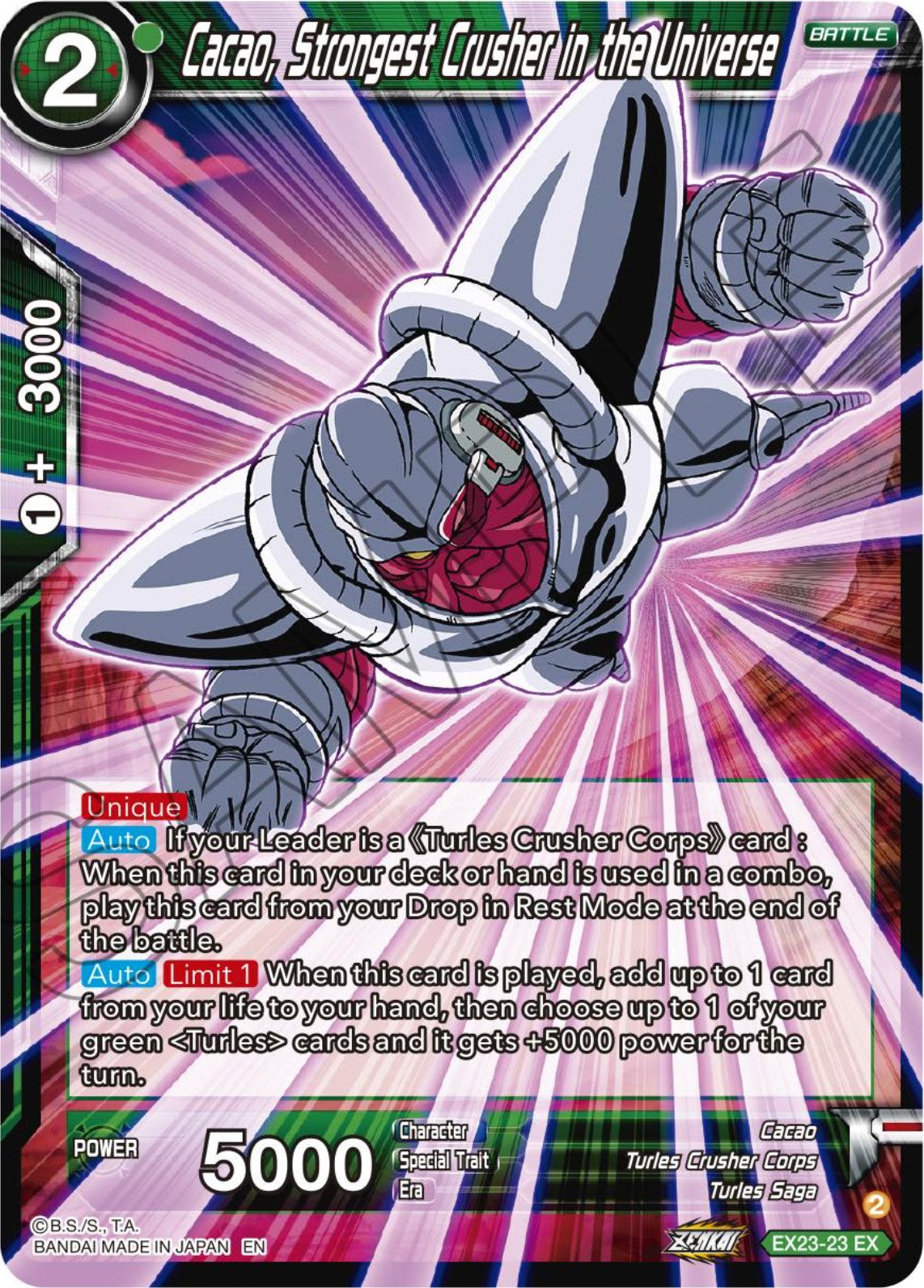 Cacao, Strongest Crusher in the Universe (EX23-23) [Premium Anniversary Box 2023] | Mindsight Gaming
