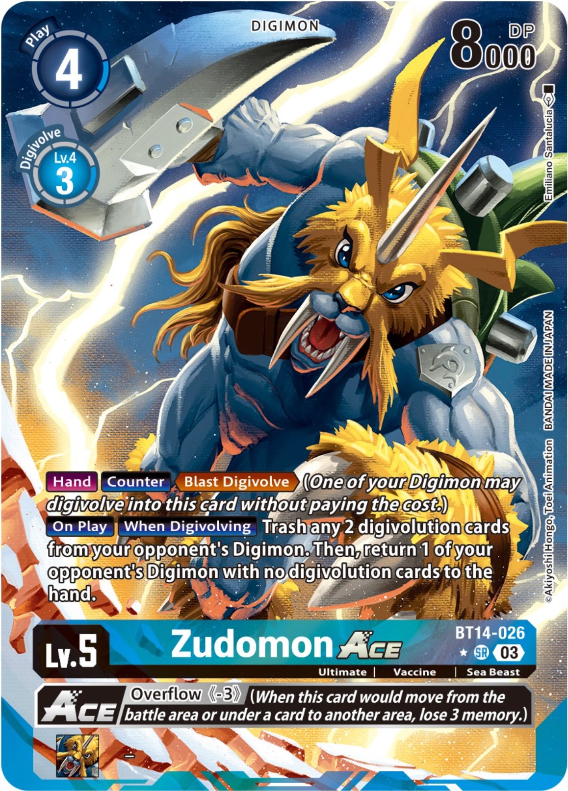 Zudomon Ace [BT14-026](Alternate Art) [Blast Ace] | Mindsight Gaming