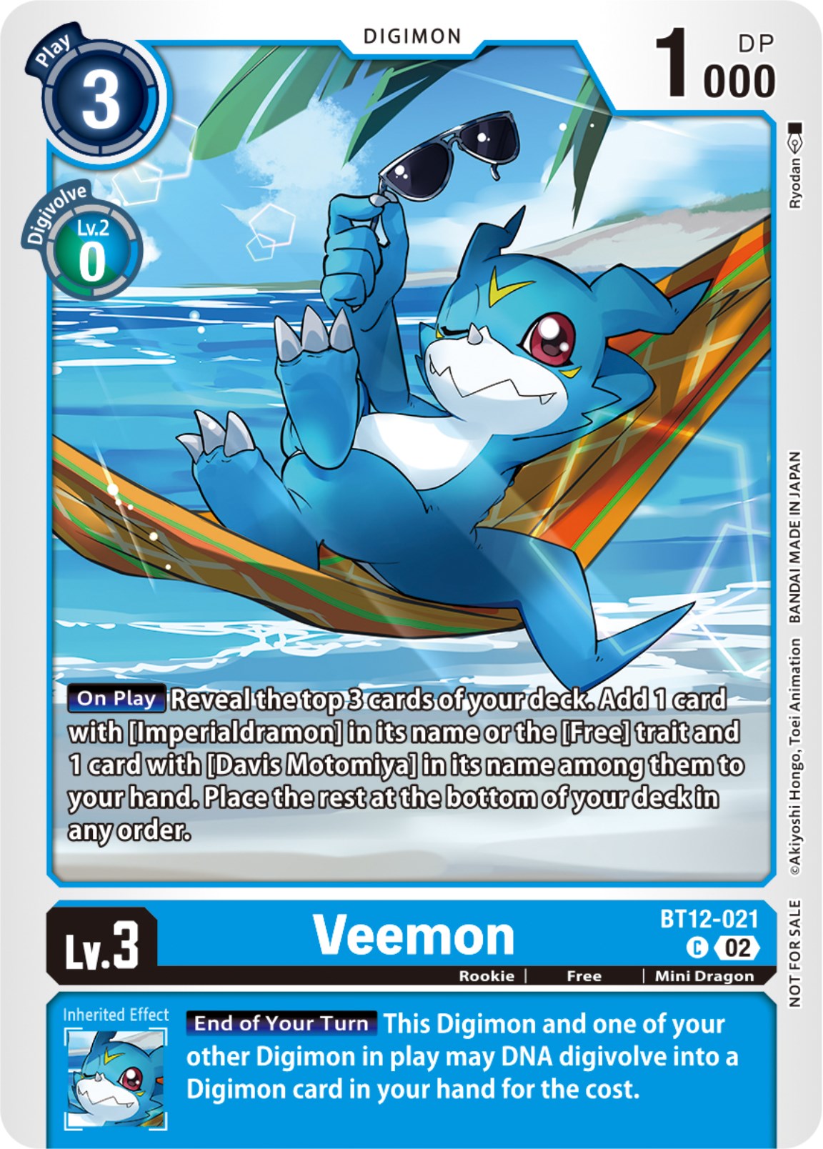 Veemon [BT12-021] (NYCC 2023 Demo Deck) [Across Time] | Mindsight Gaming