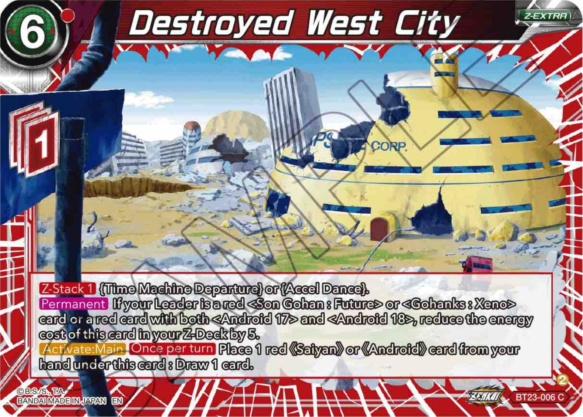 Destroyed West City (BT23-006) [Perfect Combination] | Mindsight Gaming