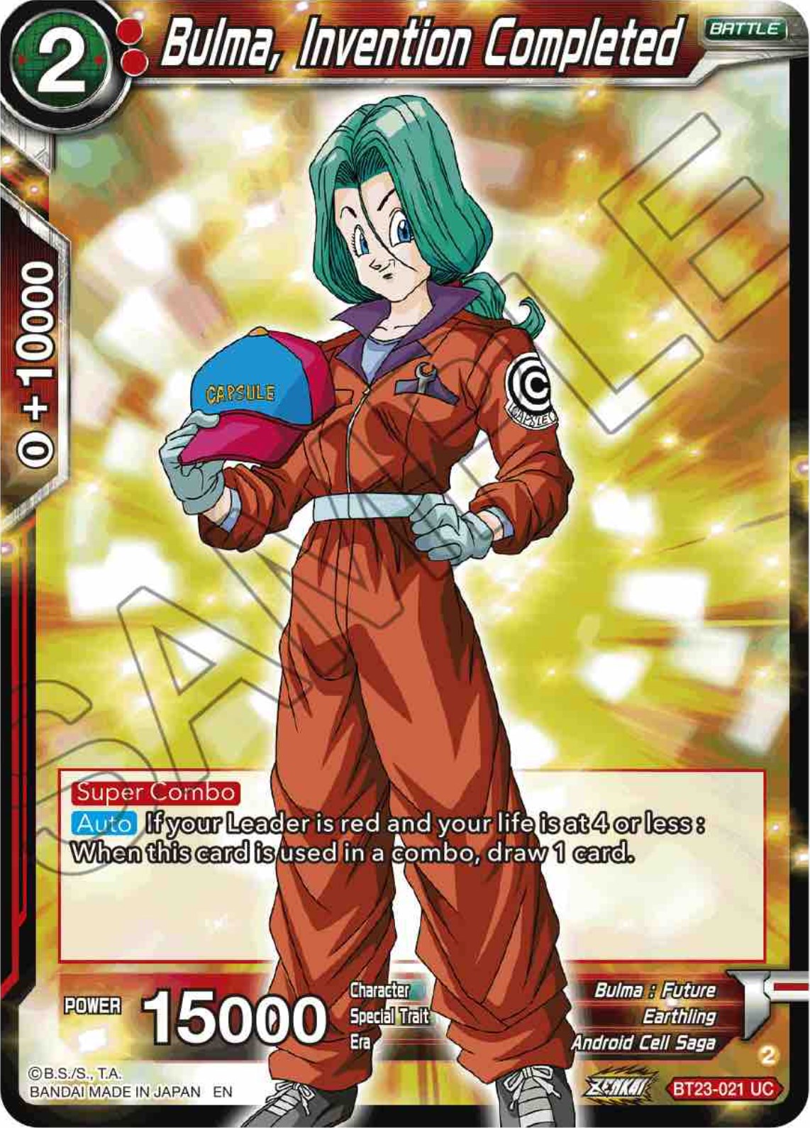 Bulma, Invention Completed (BT23-021) [Perfect Combination] | Mindsight Gaming