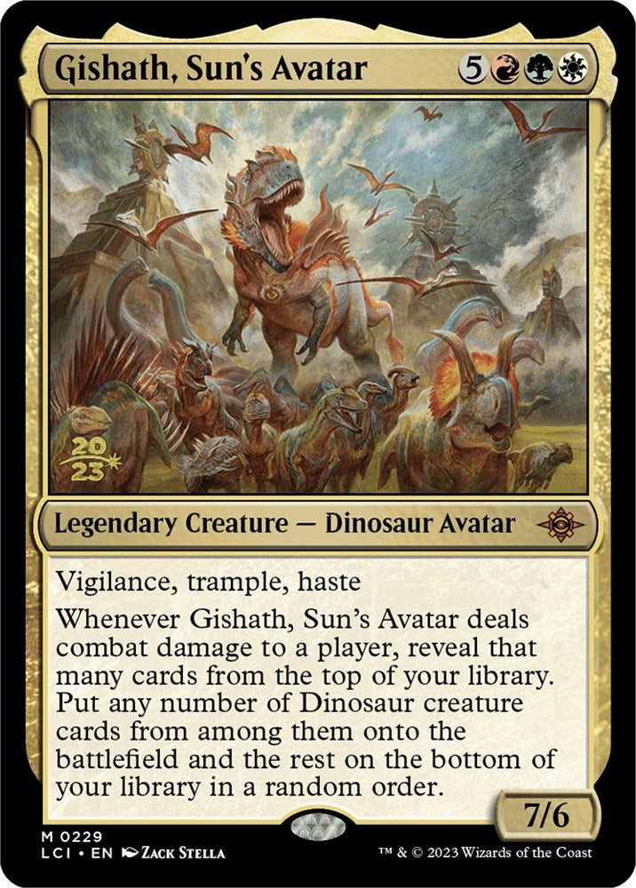 Gishath, Sun's Avatar (LCI) [The Lost Caverns of Ixalan Prerelease Cards] | Mindsight Gaming