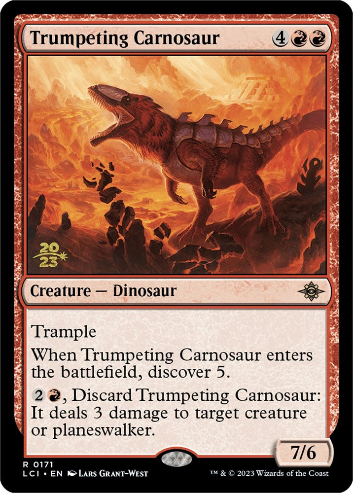 Trumpeting Carnosaur [The Lost Caverns of Ixalan Prerelease Cards] | Mindsight Gaming
