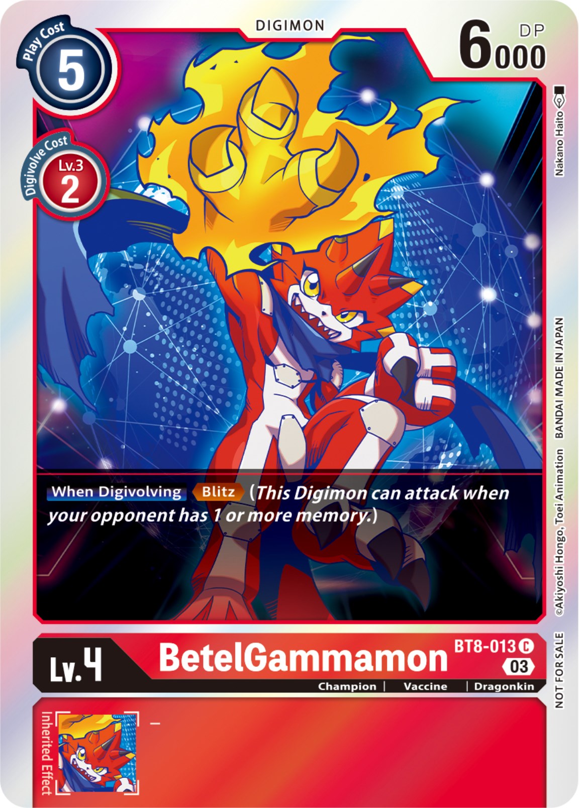 BetelGammamon [BT8-013] (Official Tournament Pack Vol.11) [New Awakening] | Mindsight Gaming