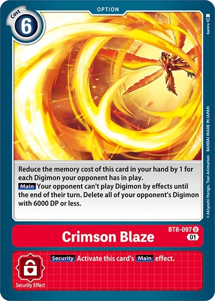 Crimson Blaze [BT8-097] [Revision Pack Cards] | Mindsight Gaming