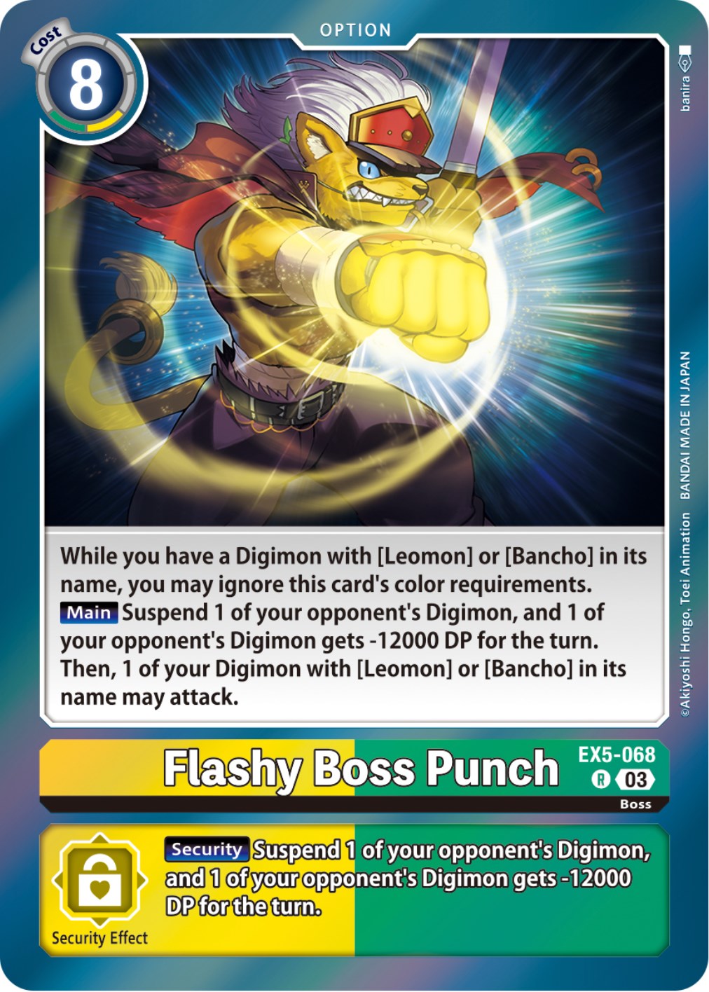 Flashy Boss Punch [EX5-068] [Animal Colosseum] | Mindsight Gaming