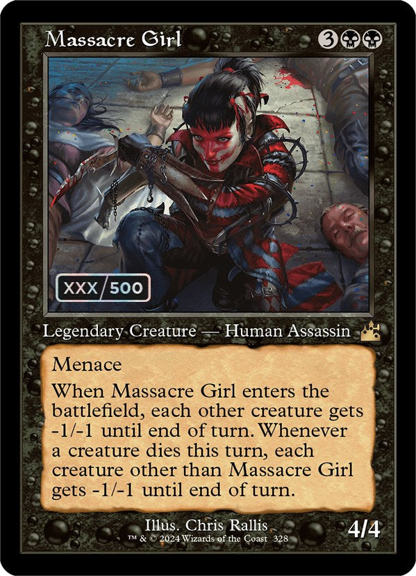 Massacre Girl (Retro) (Serialized) [Ravnica Remastered] | Mindsight Gaming