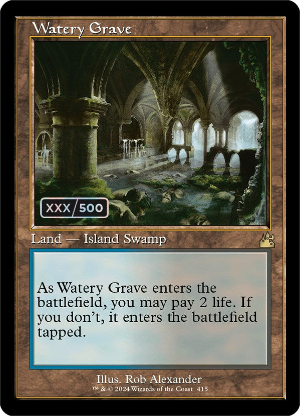 Watery Grave (Retro) (Serialized) [Ravnica Remastered] | Mindsight Gaming