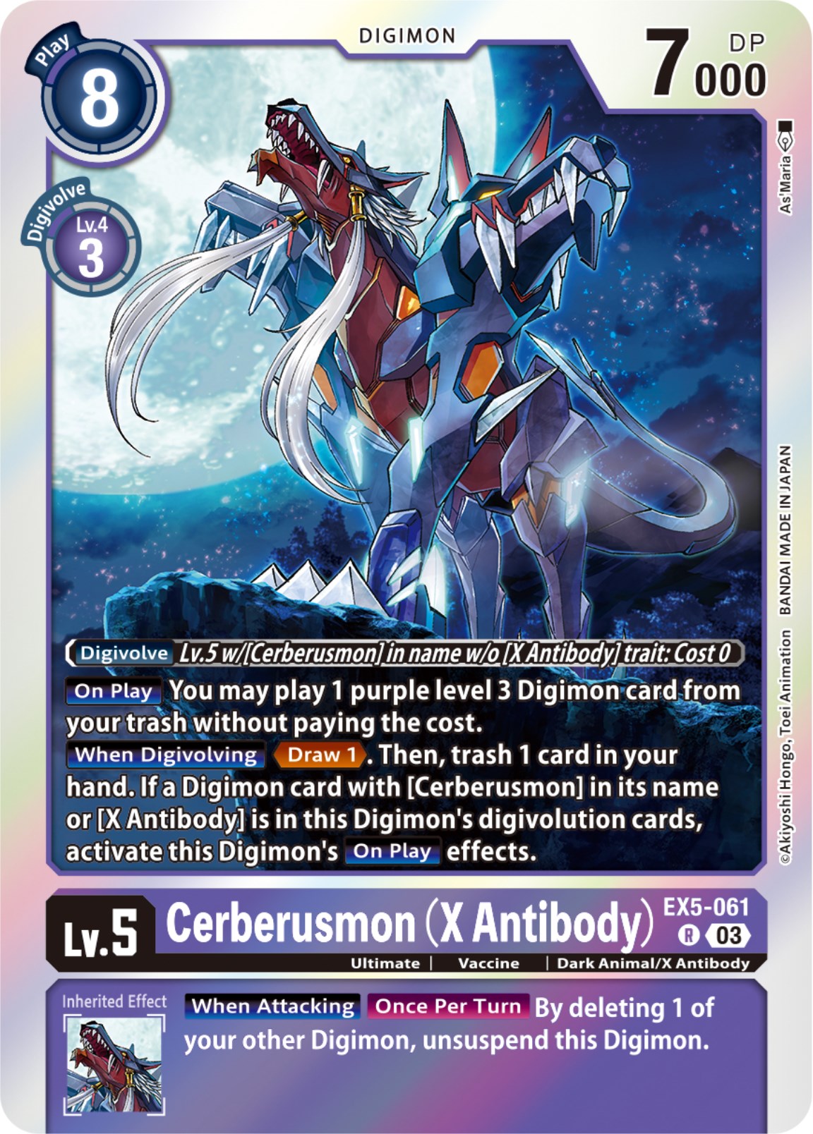 Cerberusmon (X Antibody) [EX5-061] [Animal Colosseum] | Mindsight Gaming