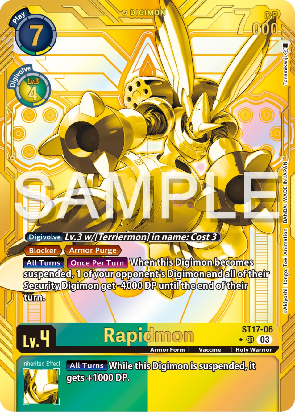 Rapidmon [ST17-06] (Gold) [Starter Deck: Double Typhoon Advanced Deck Set] | Mindsight Gaming