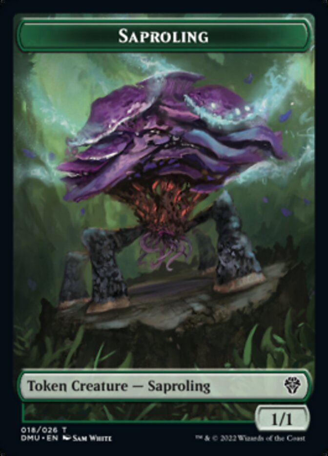 Saproling // Elemental Double-sided Token [Dominaria United Tokens] | Mindsight Gaming