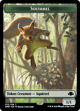 Zombie // Squirrel Double-Sided Token [Dominaria Remastered Tokens] | Mindsight Gaming
