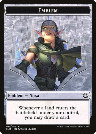 Emblem - Nissa, Vital Force [Kaladesh Tokens] | Mindsight Gaming