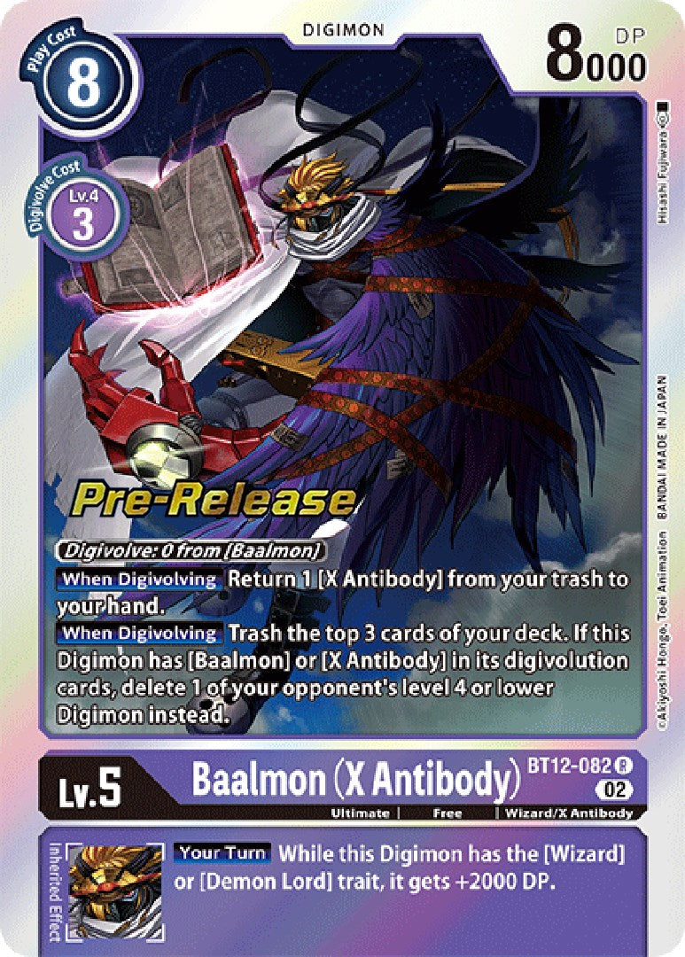 Baalmon (X Antibody) [BT12-082] [Across Time Pre-Release Cards] | Mindsight Gaming