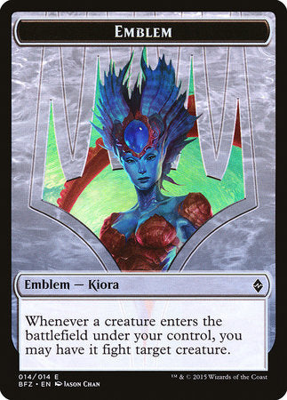 Emblem - Kiora, Master of the Depths [Battle for Zendikar Tokens] | Mindsight Gaming
