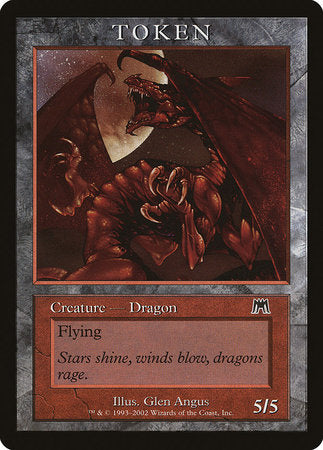 Dragon Token (Onslaught) [Magic Player Rewards 2002] | Mindsight Gaming