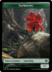 Faerie // Saproling Double-Sided Token [Wilds of Eldraine Commander Tokens] | Mindsight Gaming