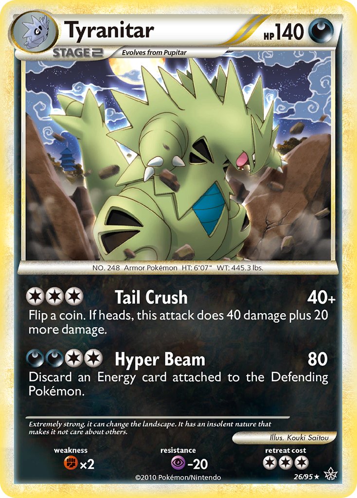 Tyranitar (26/95) (Theme Deck Exclusive) [HeartGold & SoulSilver: Unleashed] | Mindsight Gaming