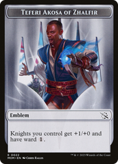 Treasure (20) // Teferi Akosa of Zhalfir Emblem Double-Sided Token [March of the Machine Tokens] | Mindsight Gaming