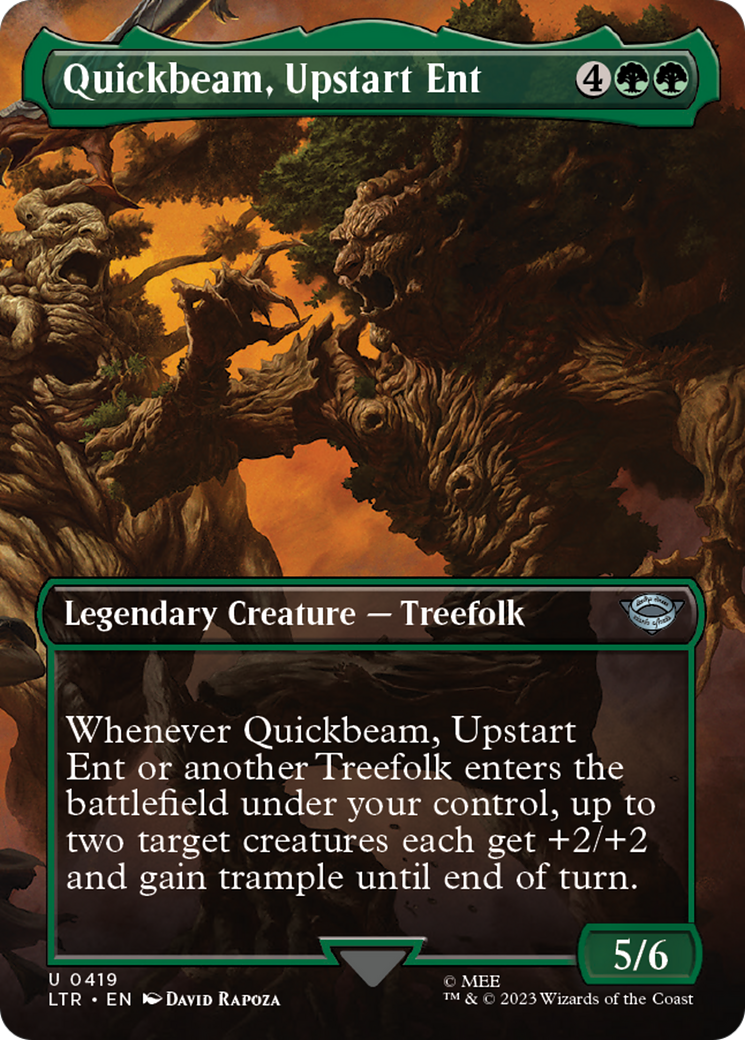 Quickbeam, Upstart Ent (Borderless Alternate Art) [The Lord of the Rings: Tales of Middle-Earth] | Mindsight Gaming