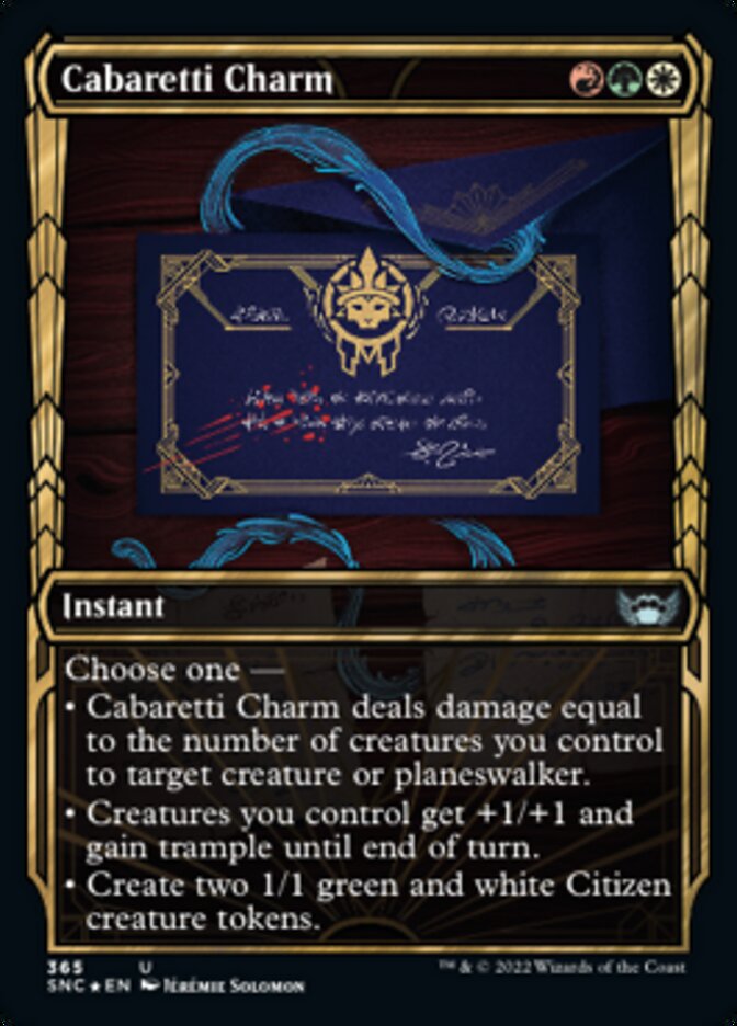 Cabaretti Charm (Showcase Golden Age Gilded Foil) [Streets of New Capenna] | Mindsight Gaming