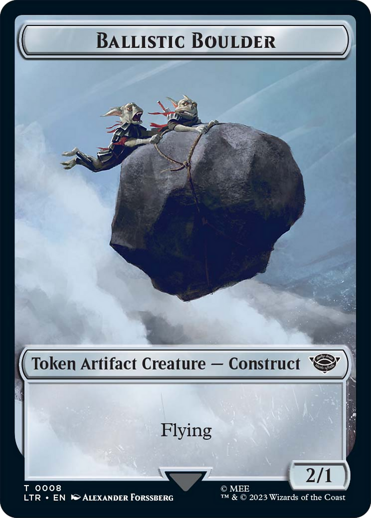 Ballistic Boulder // Food Token (11) Double-Sided Token [The Lord of the Rings: Tales of Middle-Earth Tokens] | Mindsight Gaming