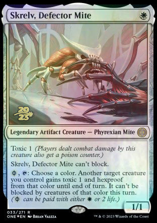 Skrelv, Defector Mite [Phyrexia: All Will Be One Prerelease Promos] | Mindsight Gaming