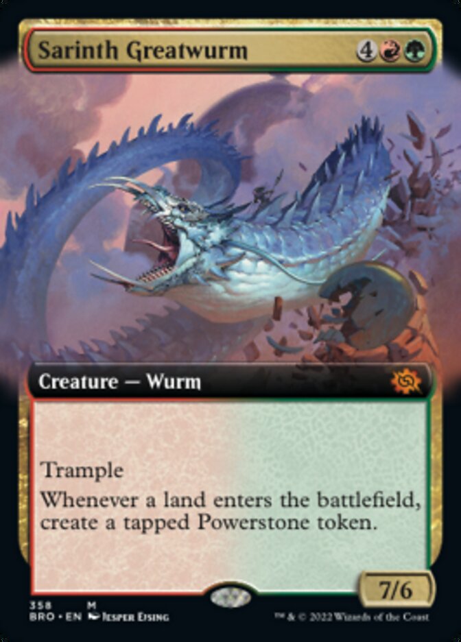 Sarinth Greatwurm (Extended Art) [The Brothers' War] | Mindsight Gaming
