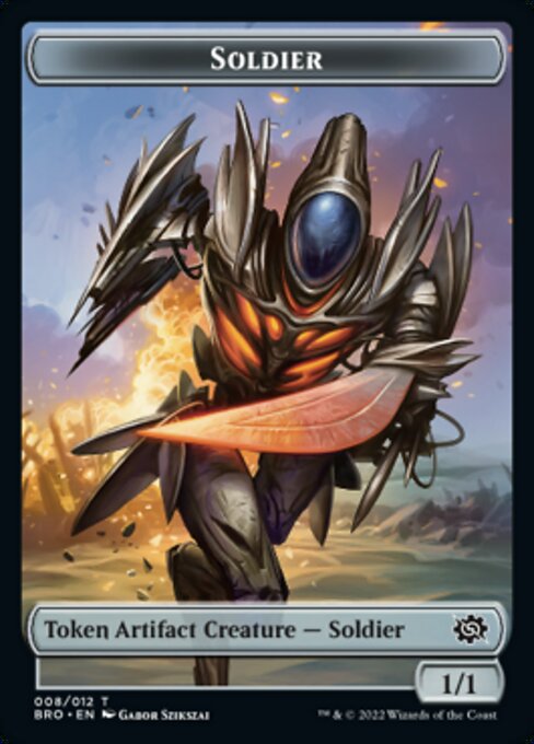 Powerstone // Soldier (008) Double-Sided Token [The Brothers' War Tokens] | Mindsight Gaming