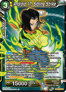Android 17, Sibling Strike (Uncommon) [BT13-109] | Mindsight Gaming