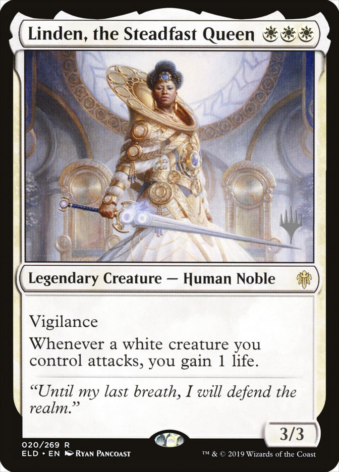 Linden, the Steadfast Queen (Promo Pack) [Throne of Eldraine Promos] | Mindsight Gaming