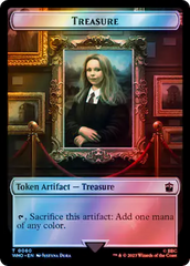 Warrior // Treasure (0060) Double-Sided Token (Surge Foil) [Doctor Who Tokens] | Mindsight Gaming