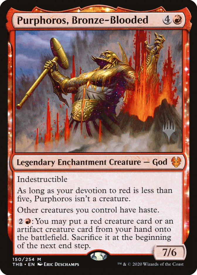 Purphoros, Bronze-Blooded (Promo Pack) [Theros Beyond Death Promos] | Mindsight Gaming
