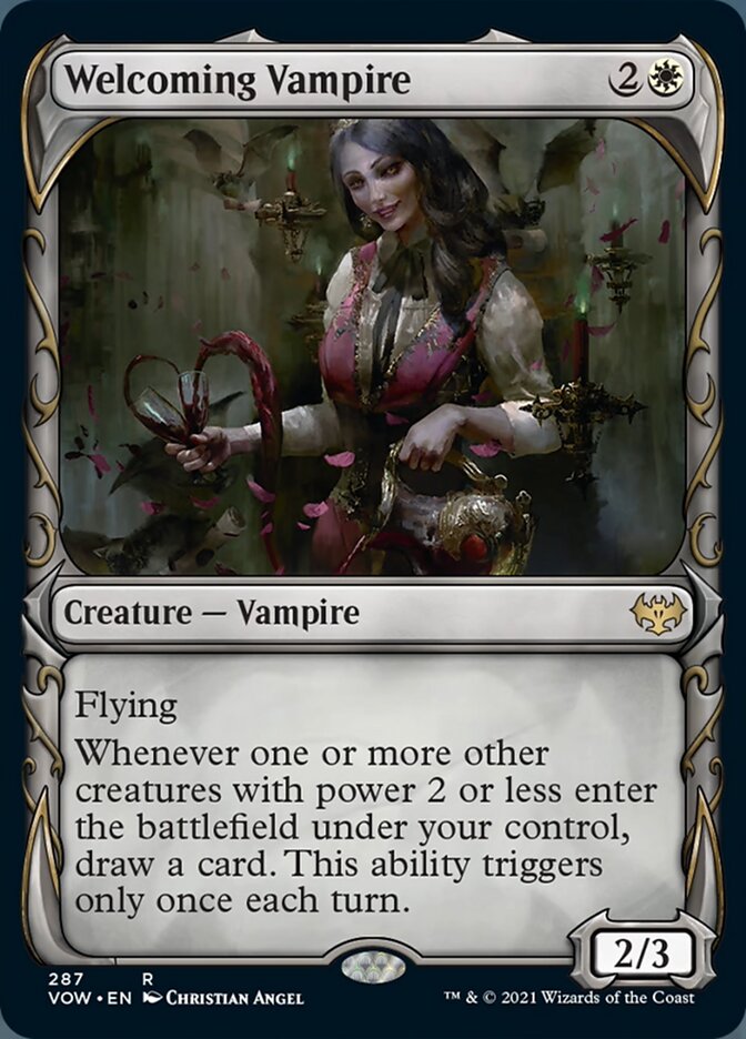 Welcoming Vampire (Showcase Fang Frame) [Innistrad: Crimson Vow] | Mindsight Gaming