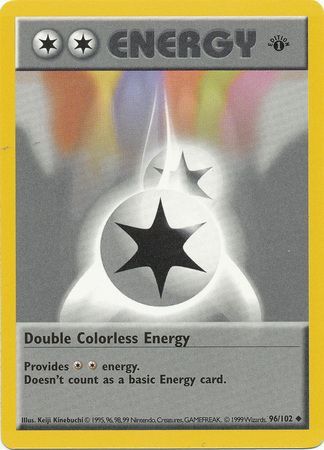 Double Colorless Energy (96/102) (Shadowless) [Base Set 1st Edition] | Mindsight Gaming