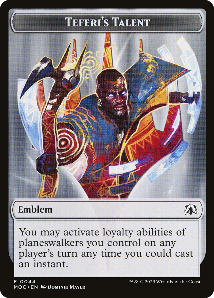 Elemental (02) // Teferi's Talent Emblem Double-Sided Token [March of the Machine Commander Tokens] | Mindsight Gaming