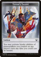 First Mate Ragavan // Teferi's Talent Emblem Double-Sided Token [March of the Machine Commander Tokens] | Mindsight Gaming